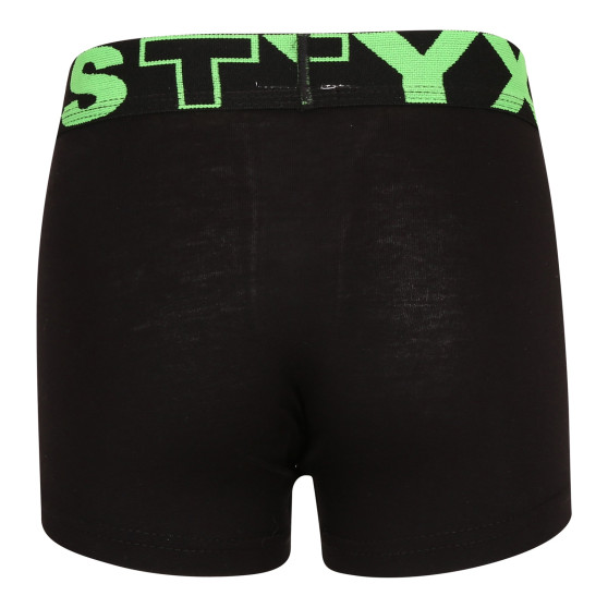Boxeri pentru copii Styx sport elastic negru (GJ962)