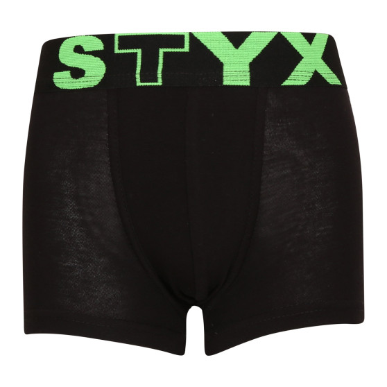 3PACK boxeri pentru copii Styx sport elastic negru (3GJ96012)