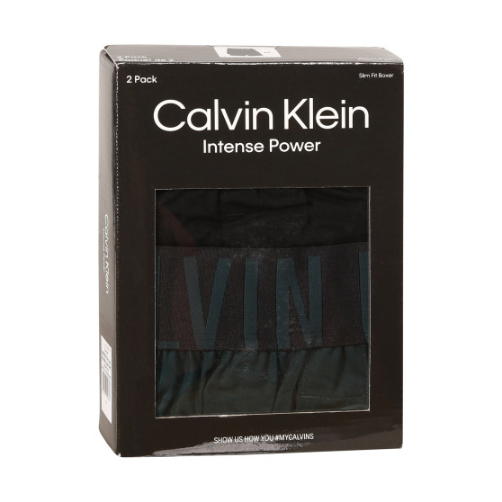 2PACK Boxeri largi bărbați Calvin Klein multicolori (NB2637A-CAA)