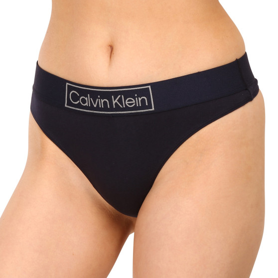 Tanga pentru femei Calvin Klein albastru închis (QF6774E-CHW)