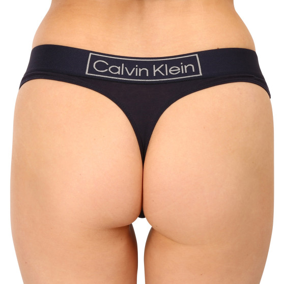 Tanga pentru femei Calvin Klein albastru închis (QF6774E-CHW)