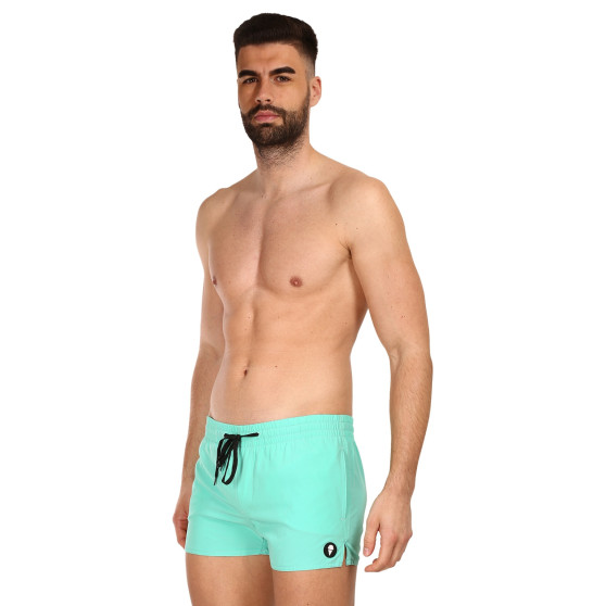 Costume de baie pentru bărbați 69SLAM verde acvatic uni (SSMPLN-AG)