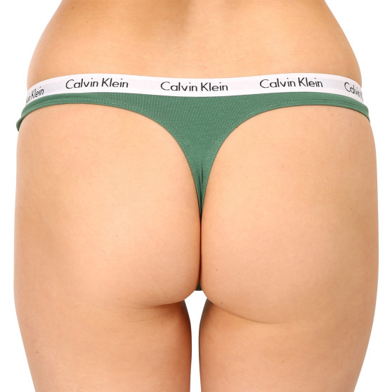 3PACK tanga damă Calvin Klein multicolor (QD3587E-BP4)