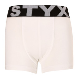 Boxeri pentru copii Styx sport elastic alb (GJ1061)