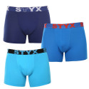 3PACK boxeri bărbați Styx long elastic sport multicolor (3U96897)