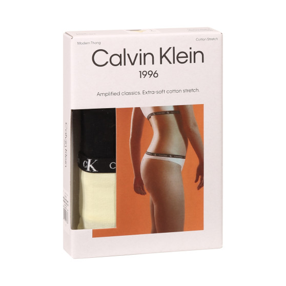 2PACK tanga damă Calvin Klein multicolor (QD3990E-BP5)