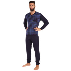 Pijama bărbați Foltýn mărimi mari albastru închis (FPDN14)
