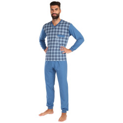 Pijama bărbați Foltýn albastră mărimi mari (FPDN16)