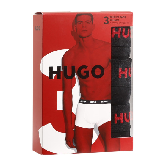 3PACK boxeri bărbați HUGO negri (50469766 994)