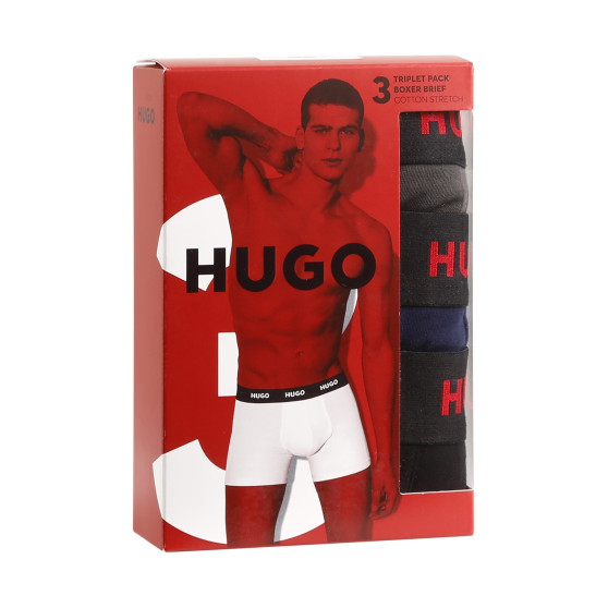 3PACK boxeri bărbați HUGO multicolori (50503079 413)