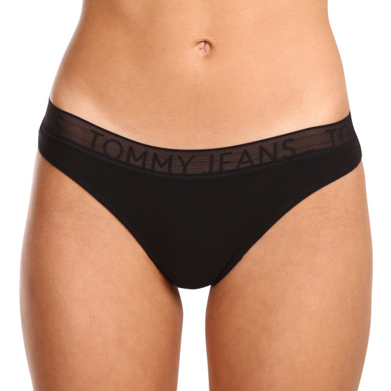 3PACK tanga damă Tommy Hilfiger negri (UW0UW04711 0R7)