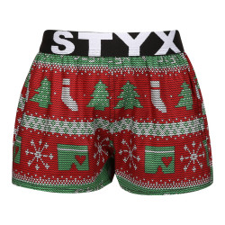 Boxeri largi copii Styx art sport elastic Crăciun tricotat (BJ1658)