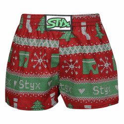 Boxeri largi copii Styx art clasic elastic Crăciun tricotat (J1658)