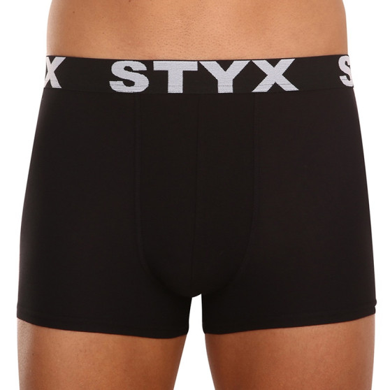 7PACK boxeri bărbați Styx elastic sport negru (7G960)