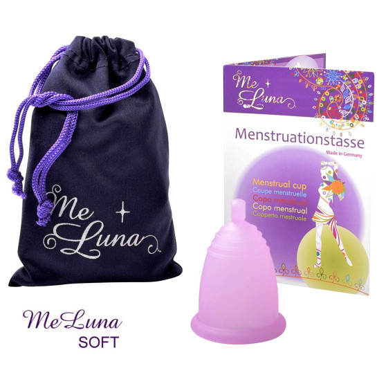 Cupa menstruală Me Luna Soft M cu minge roz (MELU002)