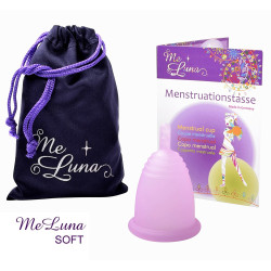 Cupa menstruală Me Luna Soft L cu tijă roz (MELU020)