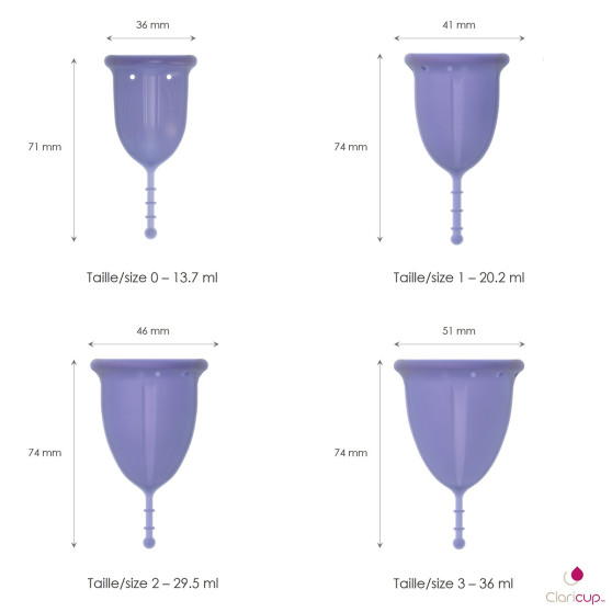 Cupa menstruală Claricup Violet 0 (CLAR05)