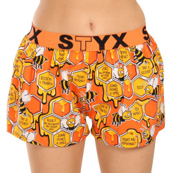 Pantaloni scurți pentru femei Styx artă sporturi de cauciuc albine (T1654)
