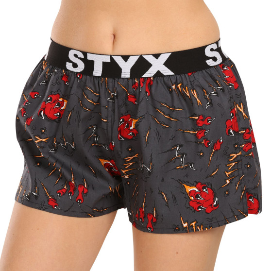 Pantaloni scurți pentru femei Styx artă sport gheare de cauciuc de sport (T1552)