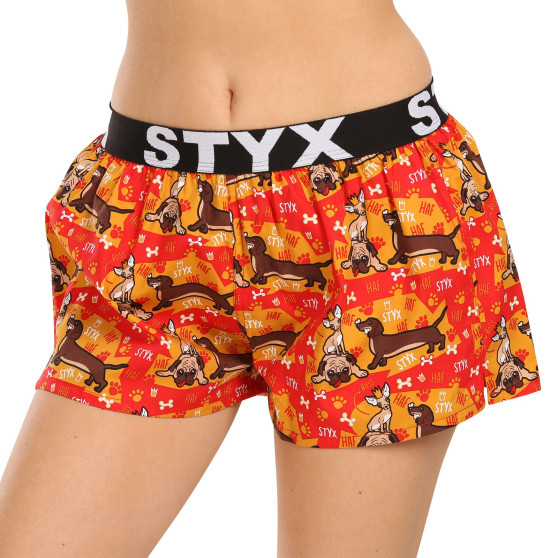 Pantaloni scurți pentru femei Styx artă sporturi de cauciuc câini (T1554)