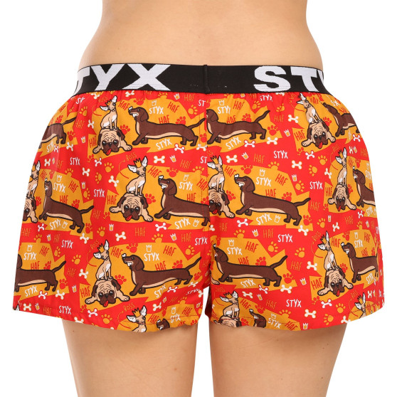 Pantaloni scurți pentru femei Styx artă sporturi de cauciuc câini (T1554)