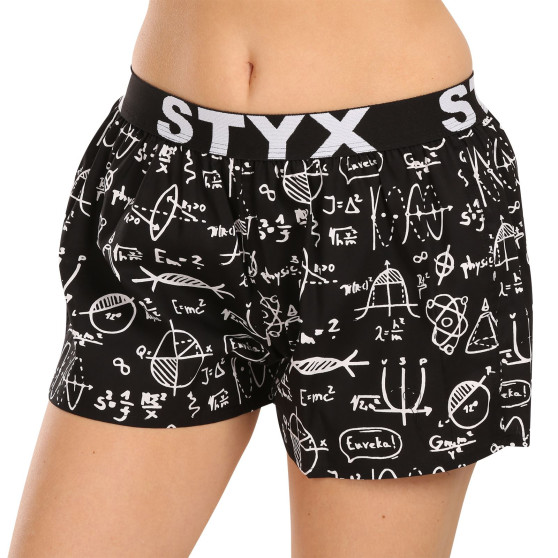 Pantaloni scurți pentru femei Styx art sport cauciuc fizica (T1652)