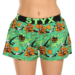 Pantaloni scurți pentru femei Styx art sport cauciuc tropic (T1557)