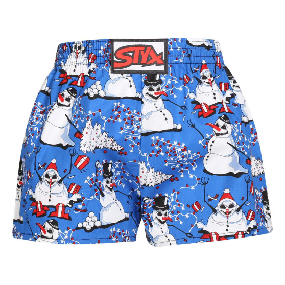 Pantaloni scurți pentru copii Styx art clasic de cauciuc de Crăciun oameni de zăpadă de Crăciun (J1751)