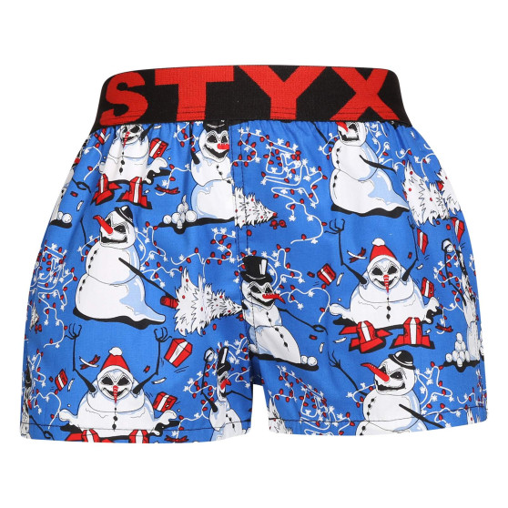 Pantaloni scurți pentru copii Styx art sport cauciuc Crăciun oameni de zăpadă (BJ1751)