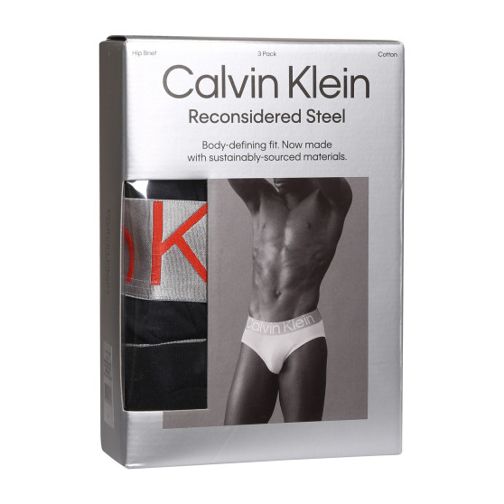 3PACK slipuri bărbați Calvin Klein negre (NB3129A-GTB)