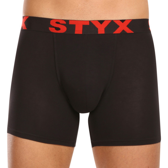 10PACK boxeri bărbați Styx long elastic sport negru (10U9601)