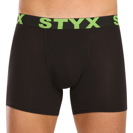 10PACK boxeri bărbați Styx long elastic sport negru (10U9601)