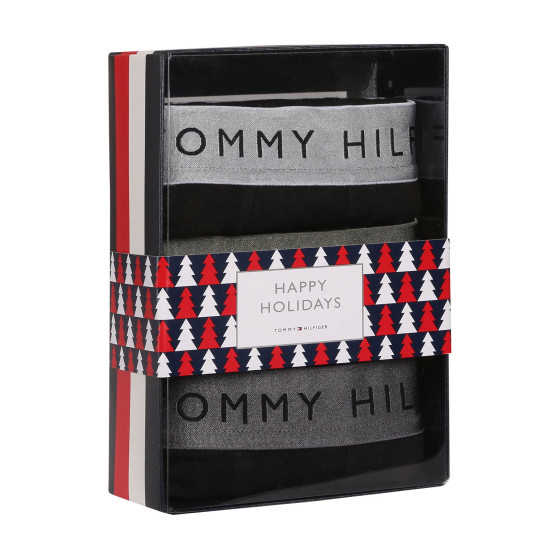 3PACK boxeri bărbați Tommy Hilfiger negri (UM0UM03028 0UB)