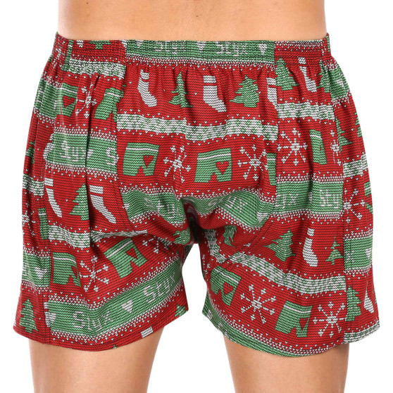 Bărbați pantaloni scurți Styx art clasic de cauciuc supradimensionat de Crăciun tricotat (E1658)