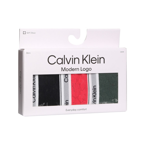 3PACK chiloți damă Calvin Klein multicolori supradimensional (QD5080E-GP6)