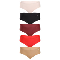 5PACK chiloți pentru femei Calvin Klein multicolor fără cusur (QD5148E-HW1)