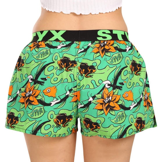 3PACK pantaloni scurți pentru femei Styx art sports cauciuc multicolor (3T15782)