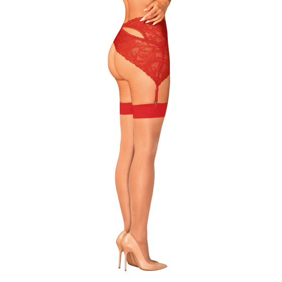 Ciorapi pentru femei Obsessive roșu (S814 stockings)
