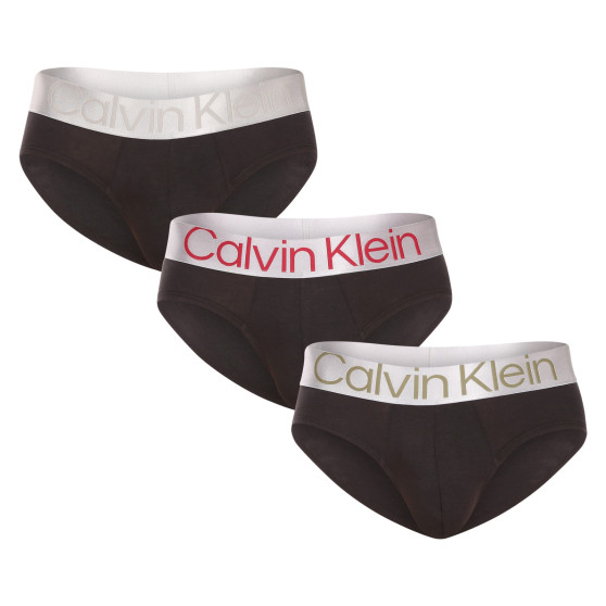 3PACK slipuri bărbați Calvin Klein negre (NB3129A-GIW)