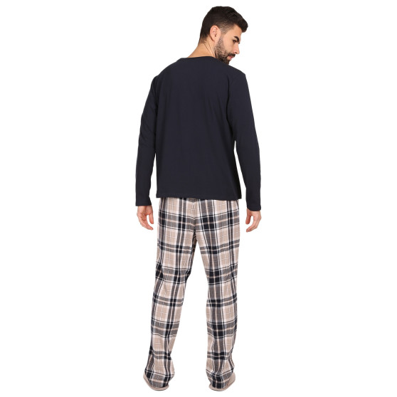 Pijamale pentru bărbați Tommy Hilfiger cu papuci multicolore în cutie cadou (UM0UM02989 0S1)