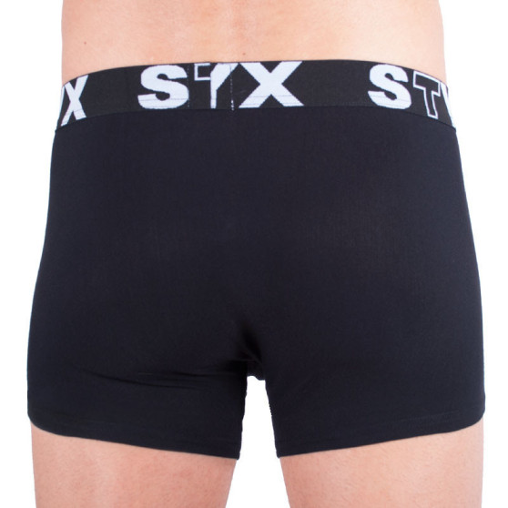 3PACK boxeri pentru bărbați Styx sport elastic supradimensionat negru (3R960)