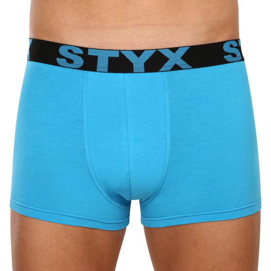 3PACK boxeri pentru bărbați Styx sport elastic albastru deschis albastru deschis (3G1169)