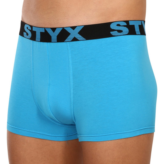 3PACK boxeri pentru bărbați Styx sport elastic albastru deschis albastru deschis (3G1169)