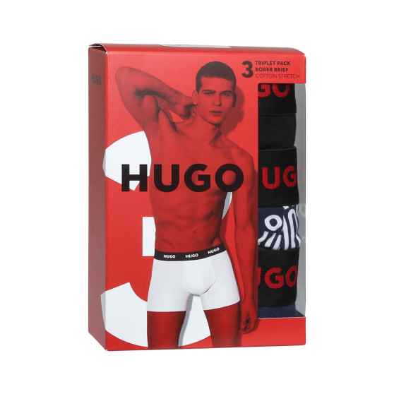 3PACK boxeri bărbați HUGO multicolori (50510192 405)