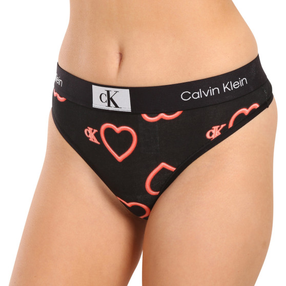 Tanga damă Calvin Klein negri (QF7479E-H1R)