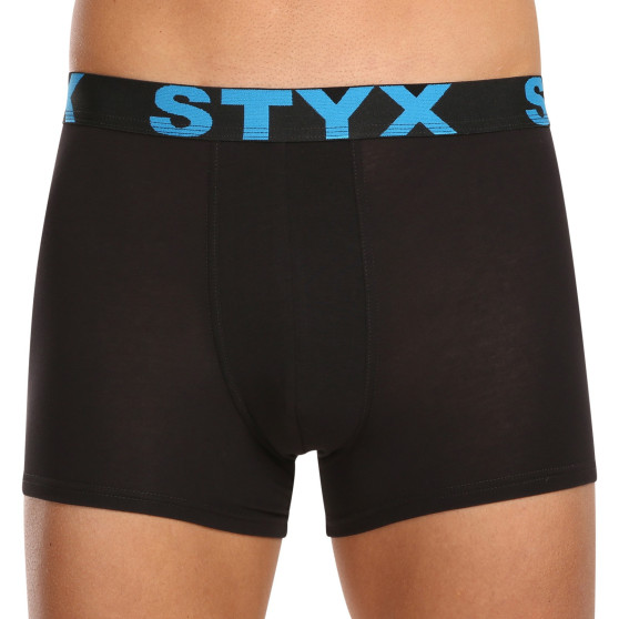 5PACK boxeri bărbați Styx elastic sport negru (5G9601)