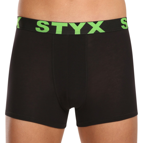5PACK boxeri bărbați Styx elastic sport negru (5G9602)
