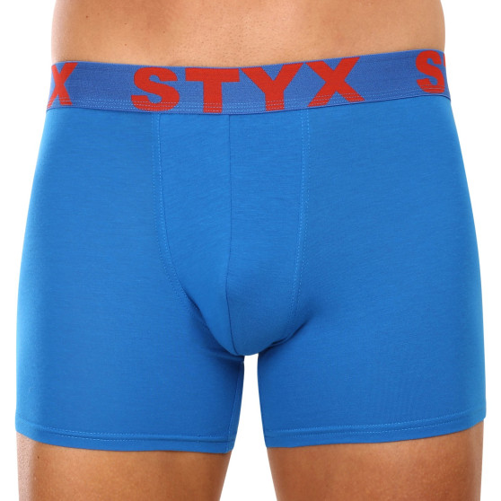 3PACK boxeri bărbați Styx long elastic sport albastru (3U1167)