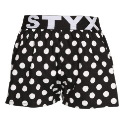 Pantaloni scurți pentru copii Styx art sport cauciuc buline buline (BJ1650)
