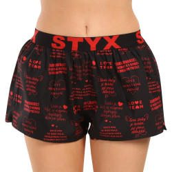 Pantaloni scurți pentru femei Styx art sport cauciuc de cauciuc Ziua Îndrăgostiților versuri (T1757)